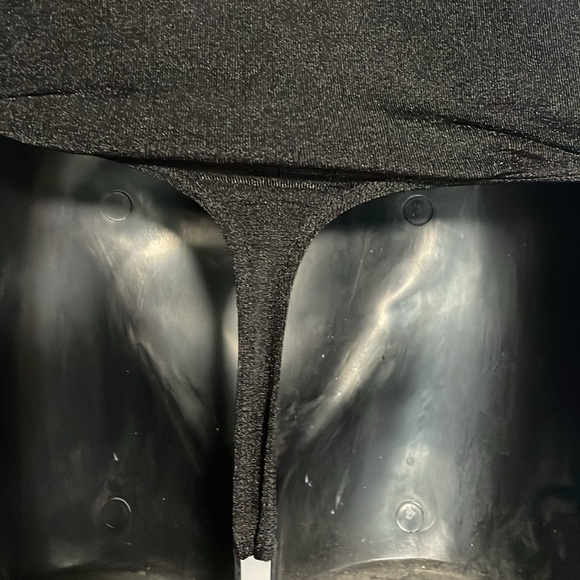 Elodie Black Shimmer Bodysuit Thong Size Small - Picture 5 of 7